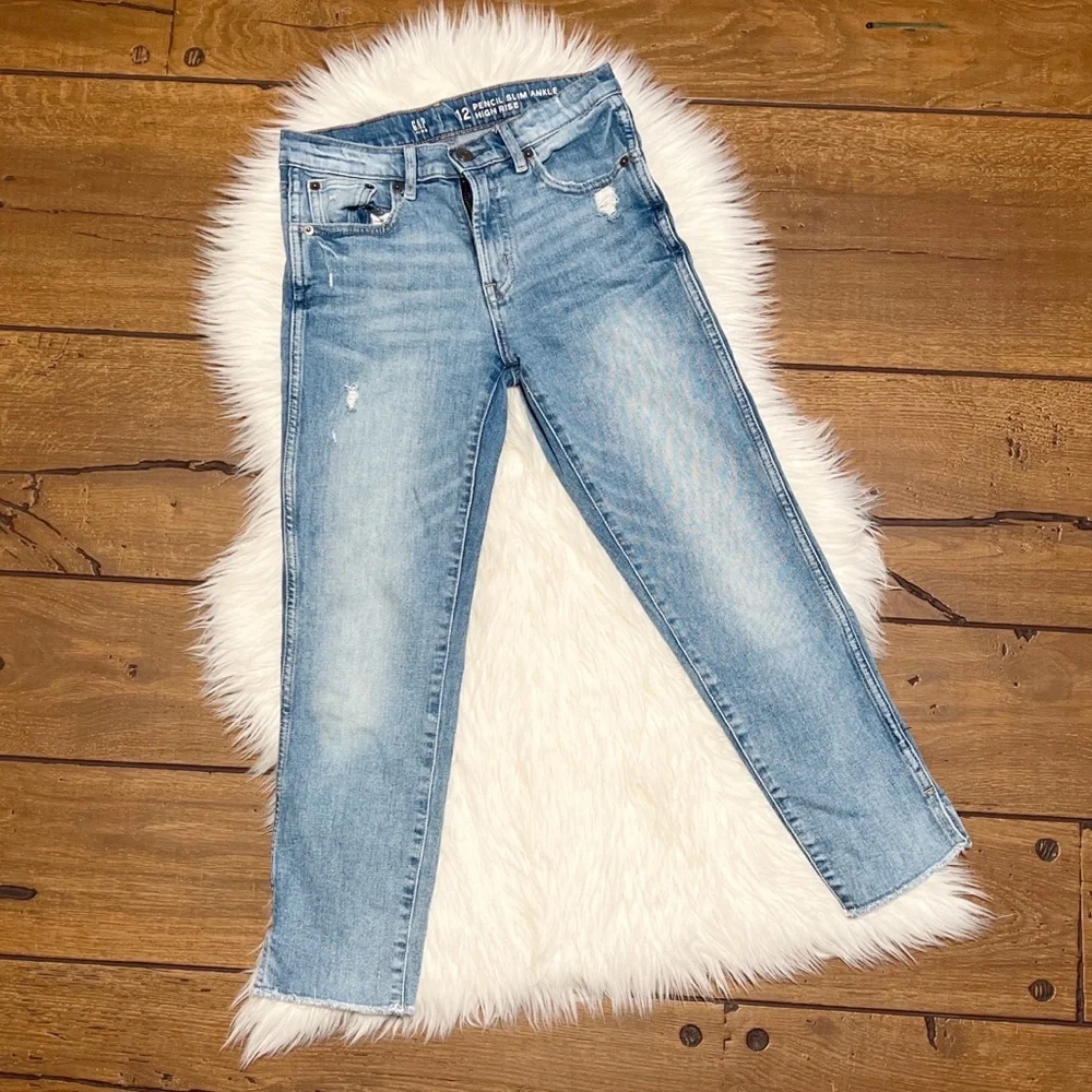 Like New Gap Kids Pencil Slim Ankle High Rise Jeans